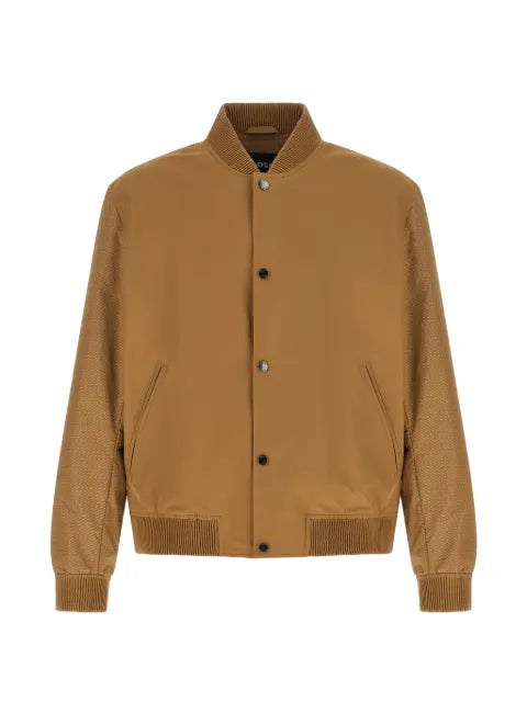 BOSS water-repellent jacket with monogram-pattern sleeves