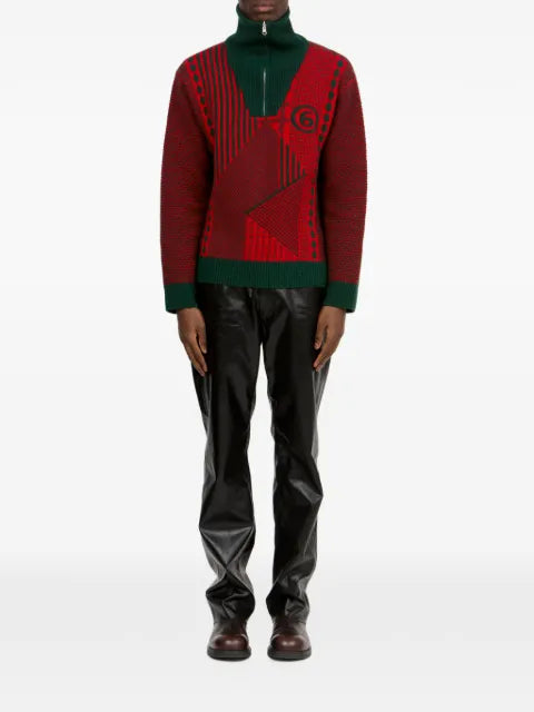 MM6 Maison Margiela patchwork-knit reversible sweater