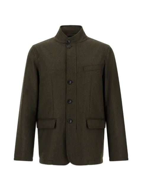 Herno button-up high-neck jacket