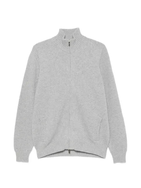 Fedeli zip-fastening waffle-knit cardigan