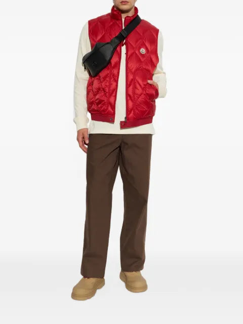 Moncler quilted logo-patch puffer vest