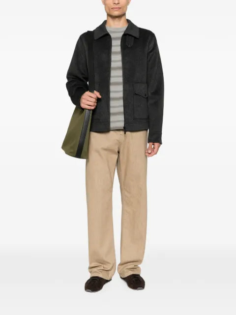 ASPESI funnel-neck flap-pocket jacket