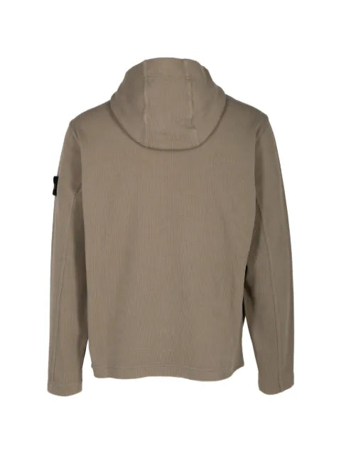 Stone Island 6100020 organic cotton interlock regular-fit zip-up hooded sweatshirt with pockets