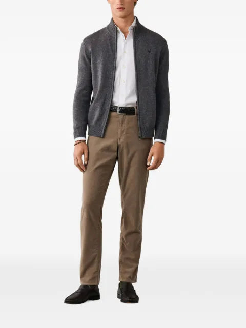 Hackett London zip-up cardigan