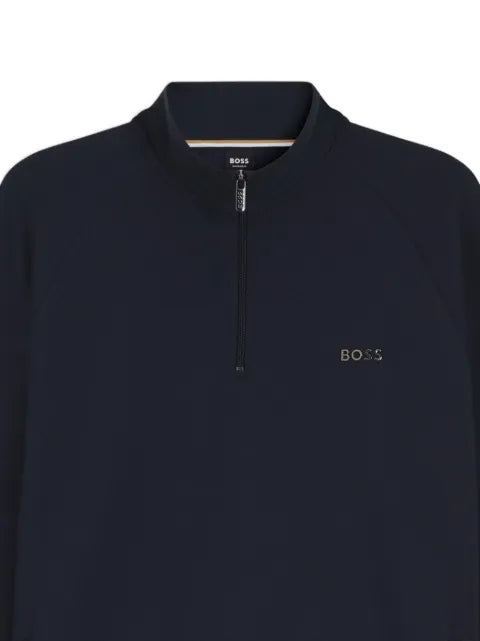BOSS cotton-blend jacket with metallic logo