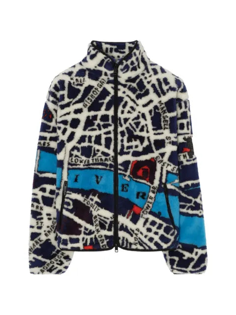 Burberry London map fleece jacket