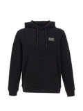 Ea7 Emporio Armani ribbed logo-patch hoodie