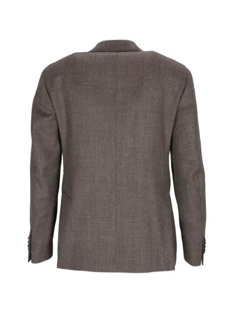 Luigi Bianchi herringbone double-breasted blazer