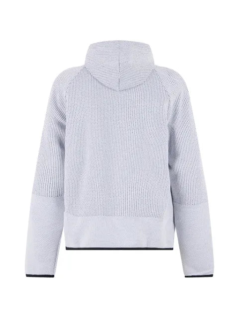 BOSS perforated-effect zip-up hoodie