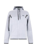 BOSS perforated-effect zip-up hoodie