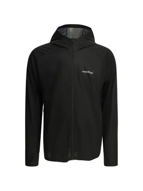 Montbell logo-print zip-up bomber jacket