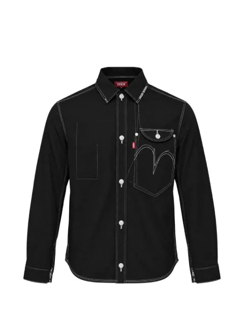 Junya Watanabe contrast-stitch wool jacket