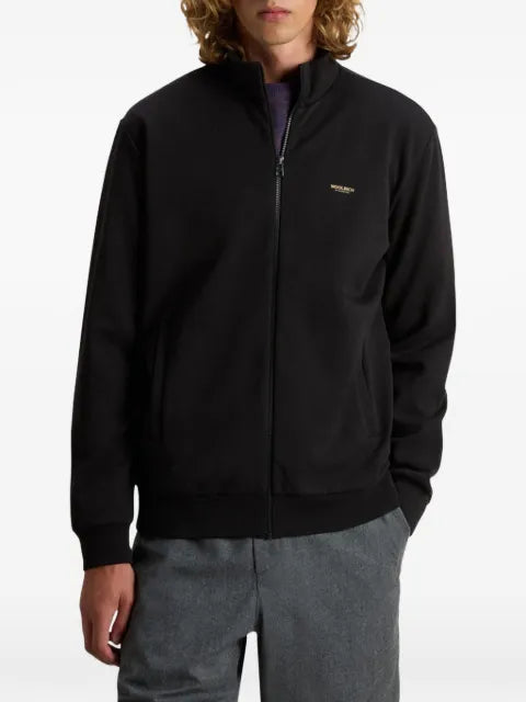 Woolrich logo-print zip-up sweater