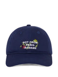 Drôle De Monsieur vine-embroidered slogan cap
