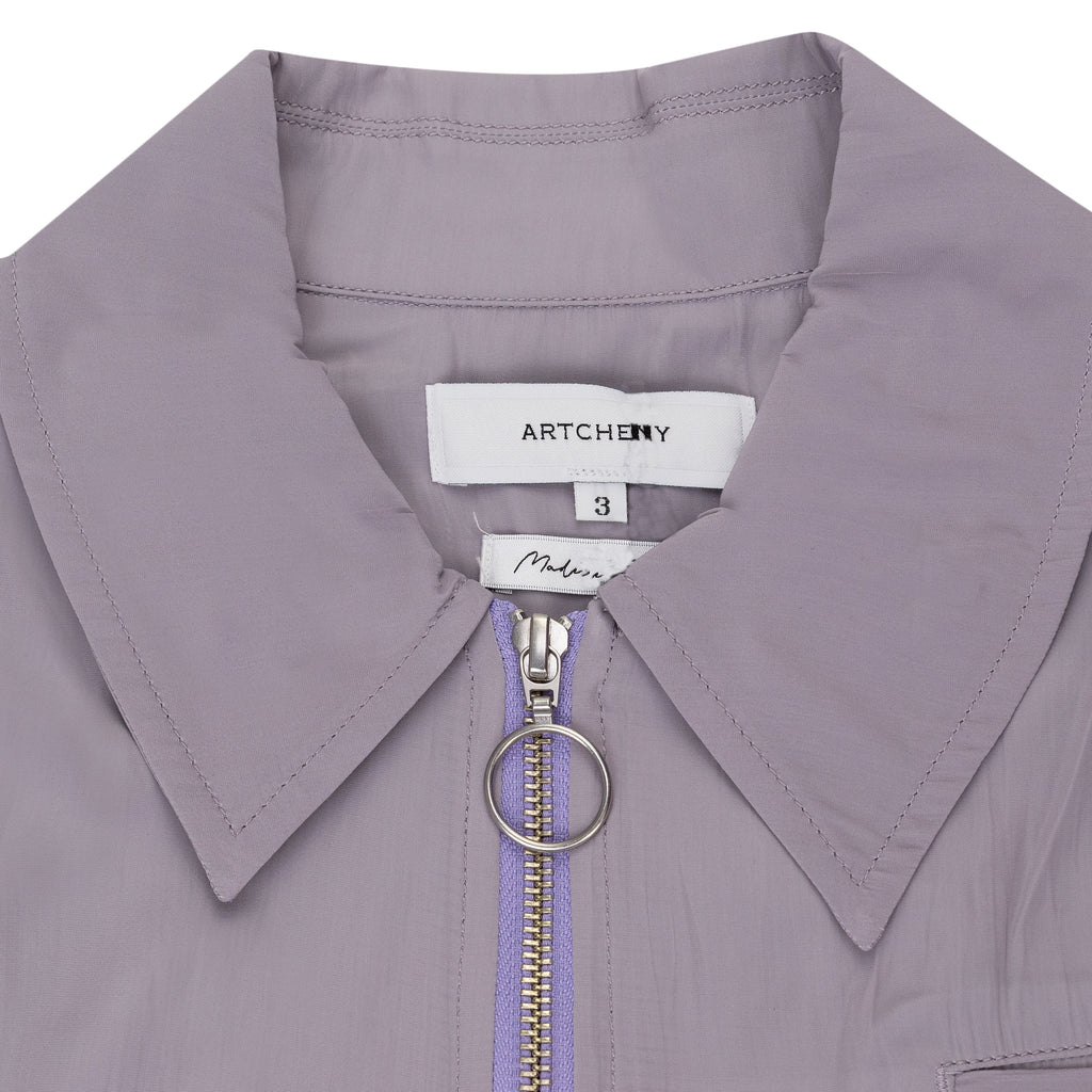 Purple Gathered Blouson
