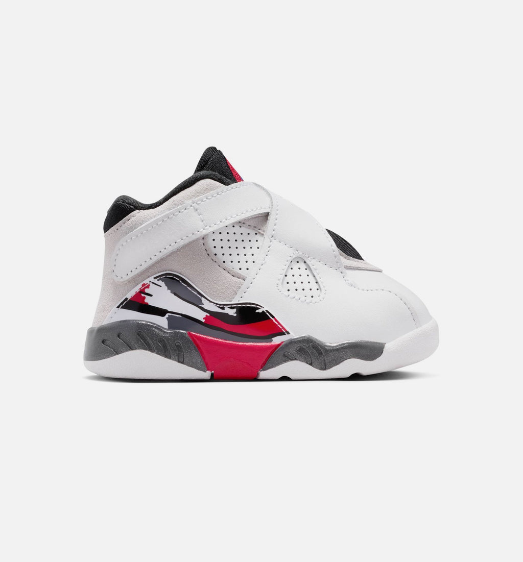 Air Jordan 8 Retro White and True Red | Infant/Toddler Lifestyle Shoe | White/Black/True Red
