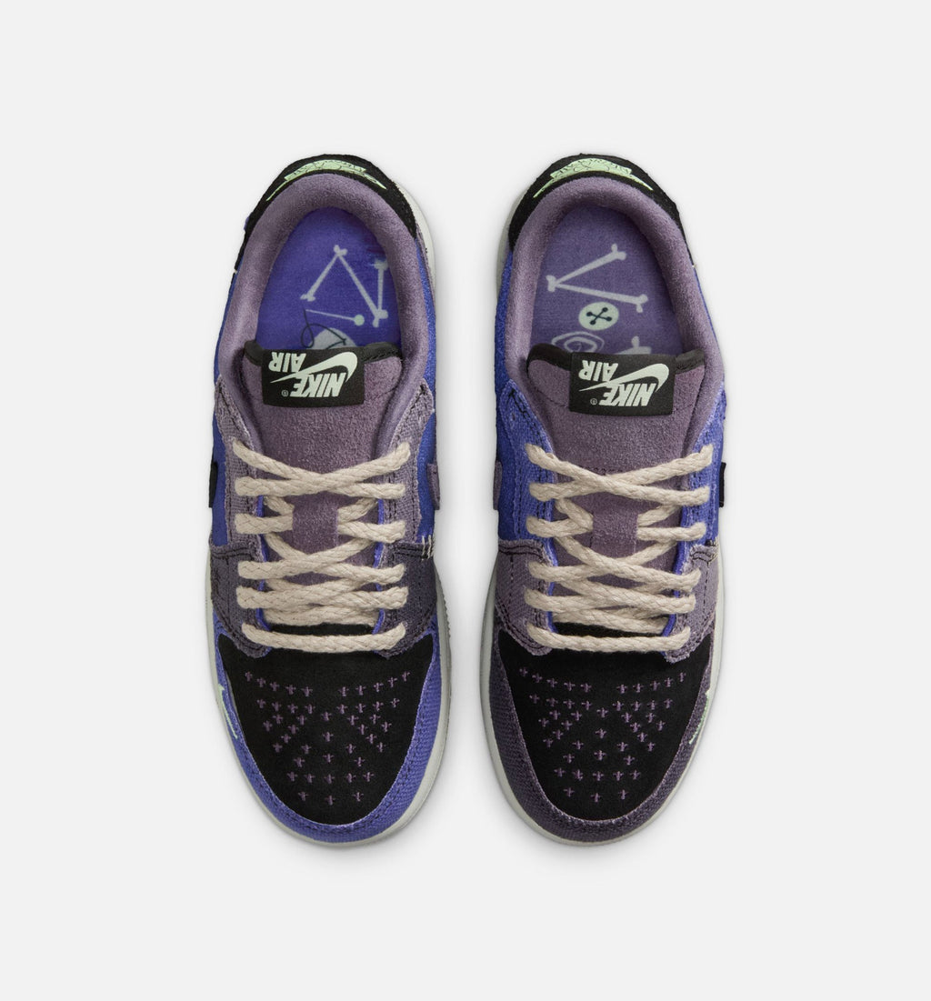 Air Jordan 1 Low OG Grade School Lifestyle Shoe - Regency Purple/Dark Raisin/Vapor Green