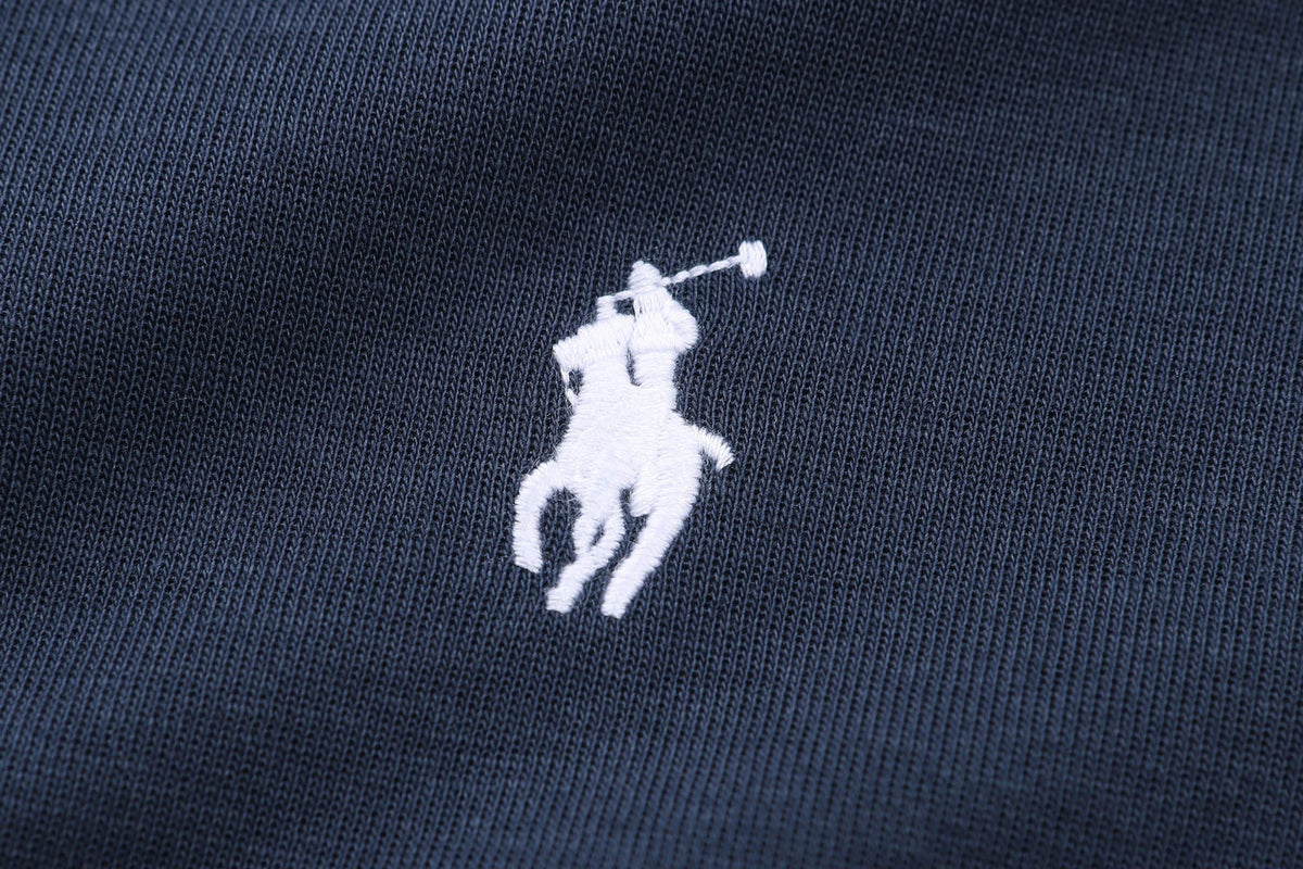 Polo Ralph Lauren Men’s Quarter‑Zip Pullover Sweatshirt With White Pony Embroidery
