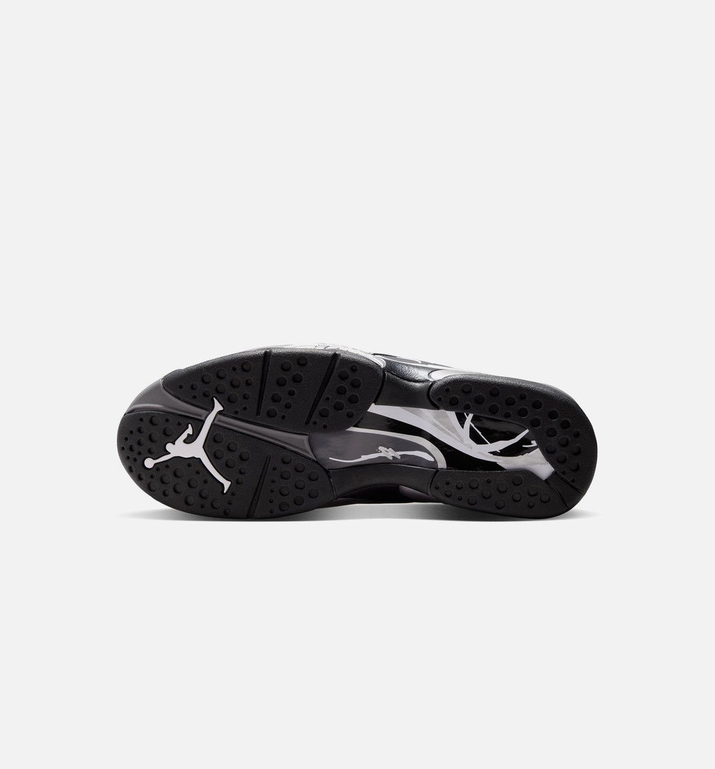 Air Jordan 8 Retro Chrome Black And Light Graphite Men's Lifestyle Shoes - Black/White/Light Graphite