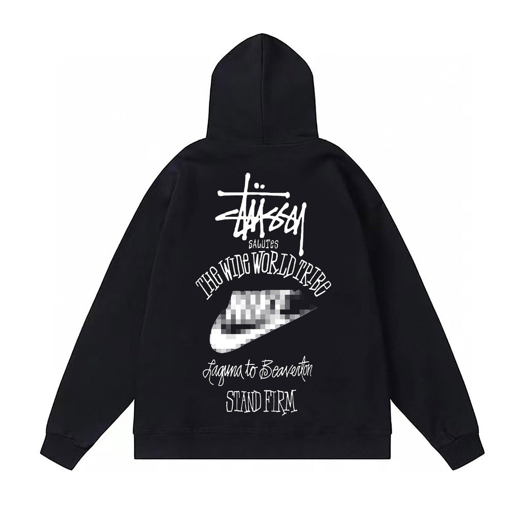 Stussy The Wide World Tribe Hoodie Fall/Winter Fleece Hooded Sweater