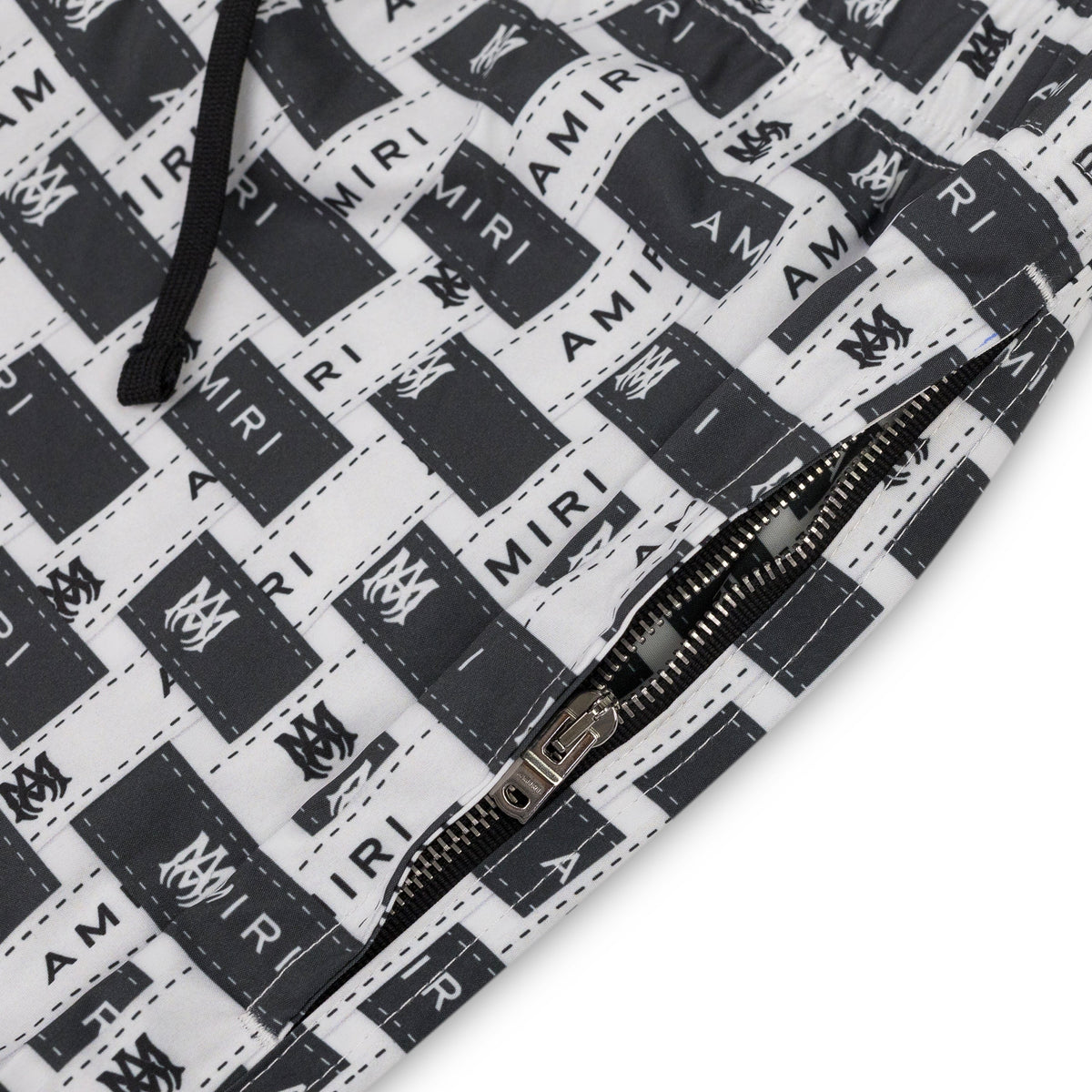 Black/White Amiri Interweave Swimtrunk