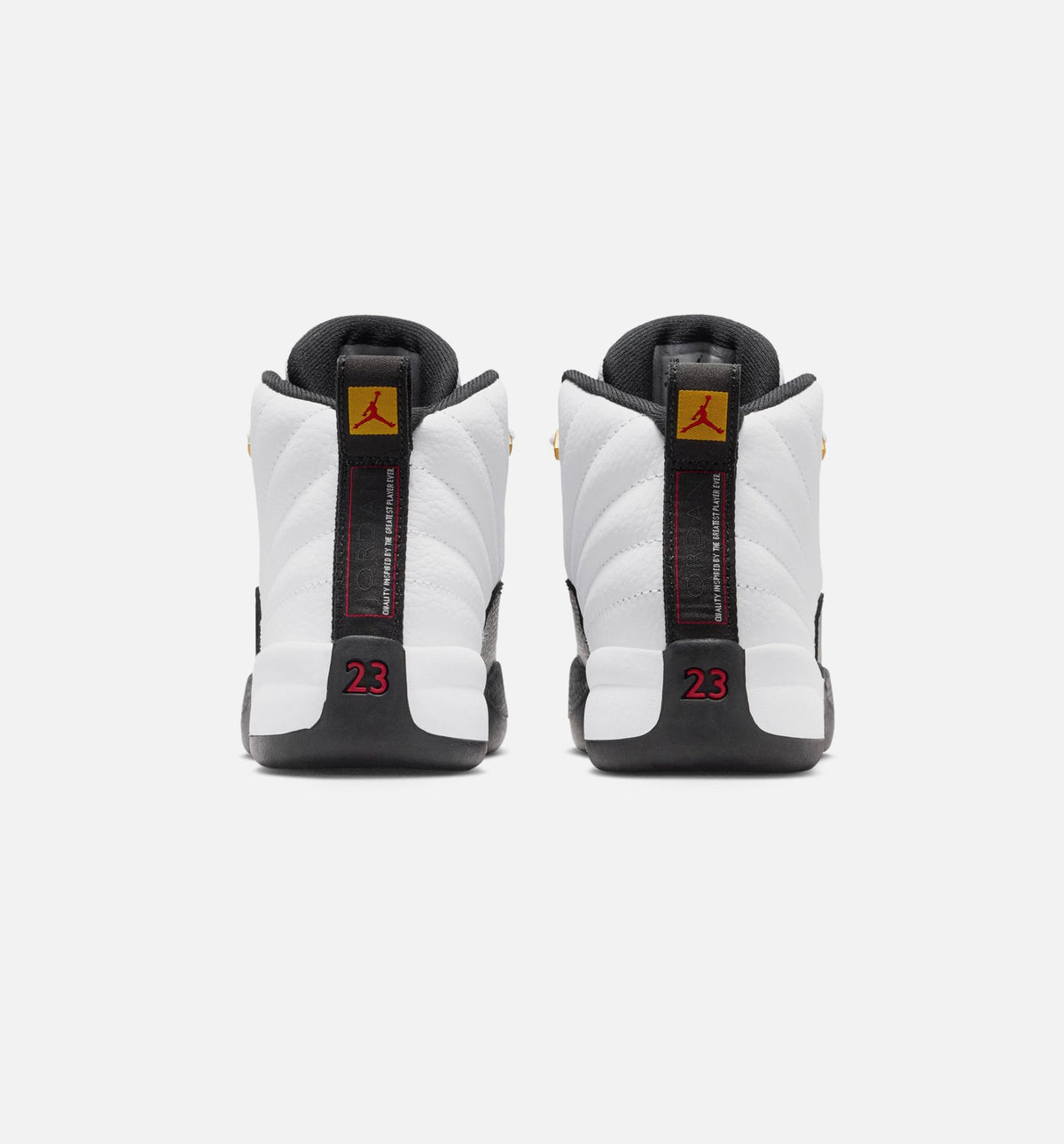 Air Jordan 12 Retro Taxi Infant/Toddler Lifestyle Shoe – White/Black/Taxi