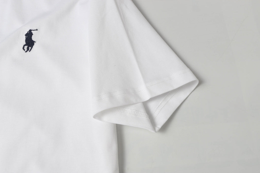 Ralph Lauren Men's White Crew‑Neck Short‑Sleeve Embroidered Pony T‑Shirt