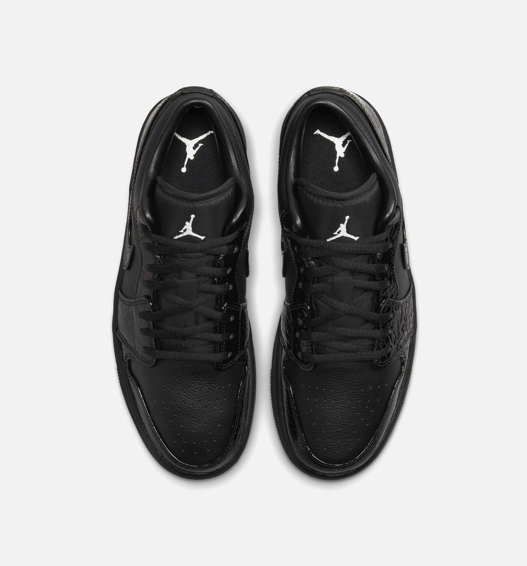 Air Jordan 1 Low Patent Elephant Women's Lifestyle Shoe – Black/White/Metallic Silver