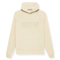 Fear Of God Essentials Logo Flocked Egg Shell Hoodie (FW22)