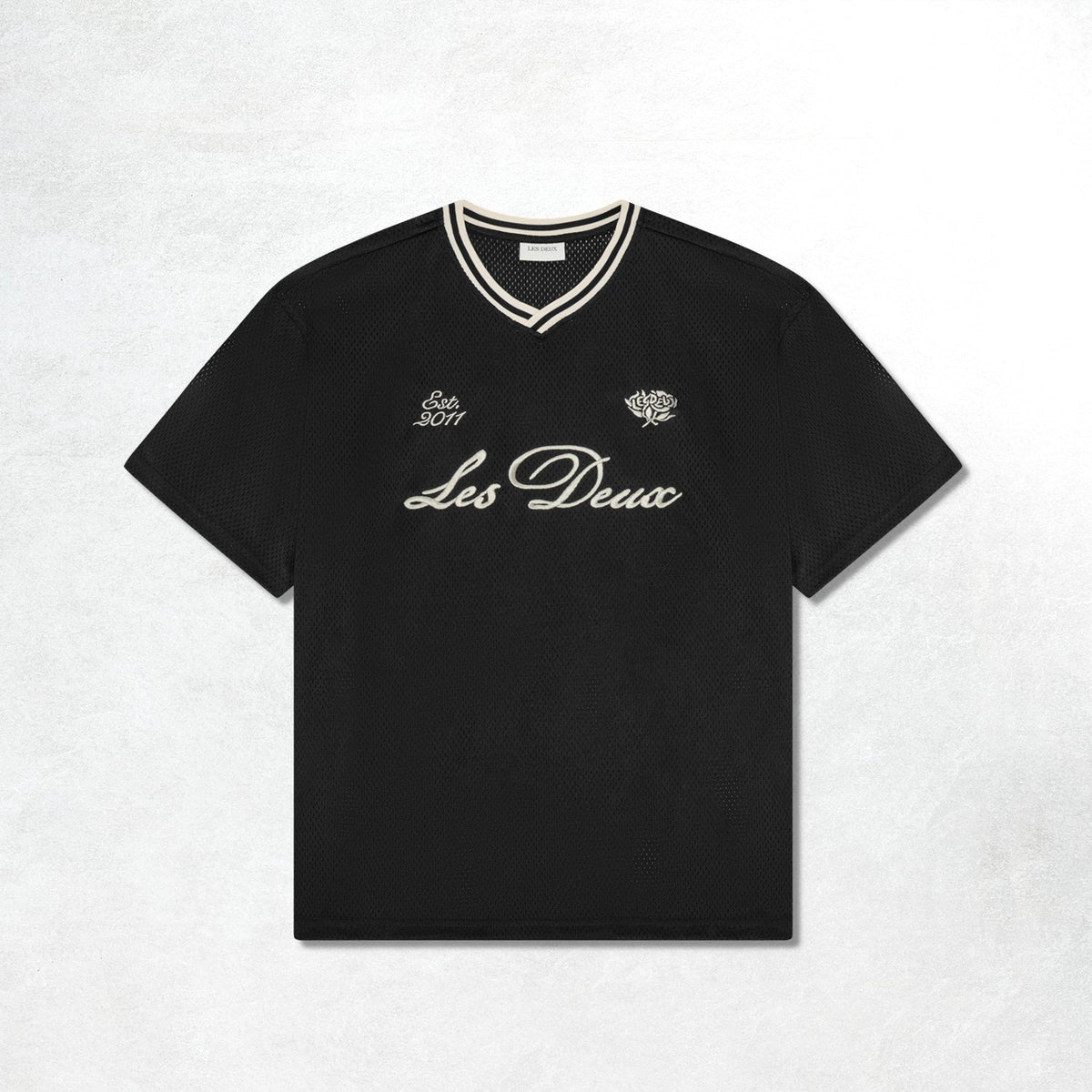Les Deux Mesh T-Shirt: Tap Shoe Black