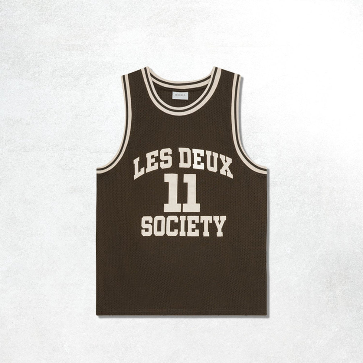 Les Deux Silas Mesh Tank Top: Turkish Coffee Brown