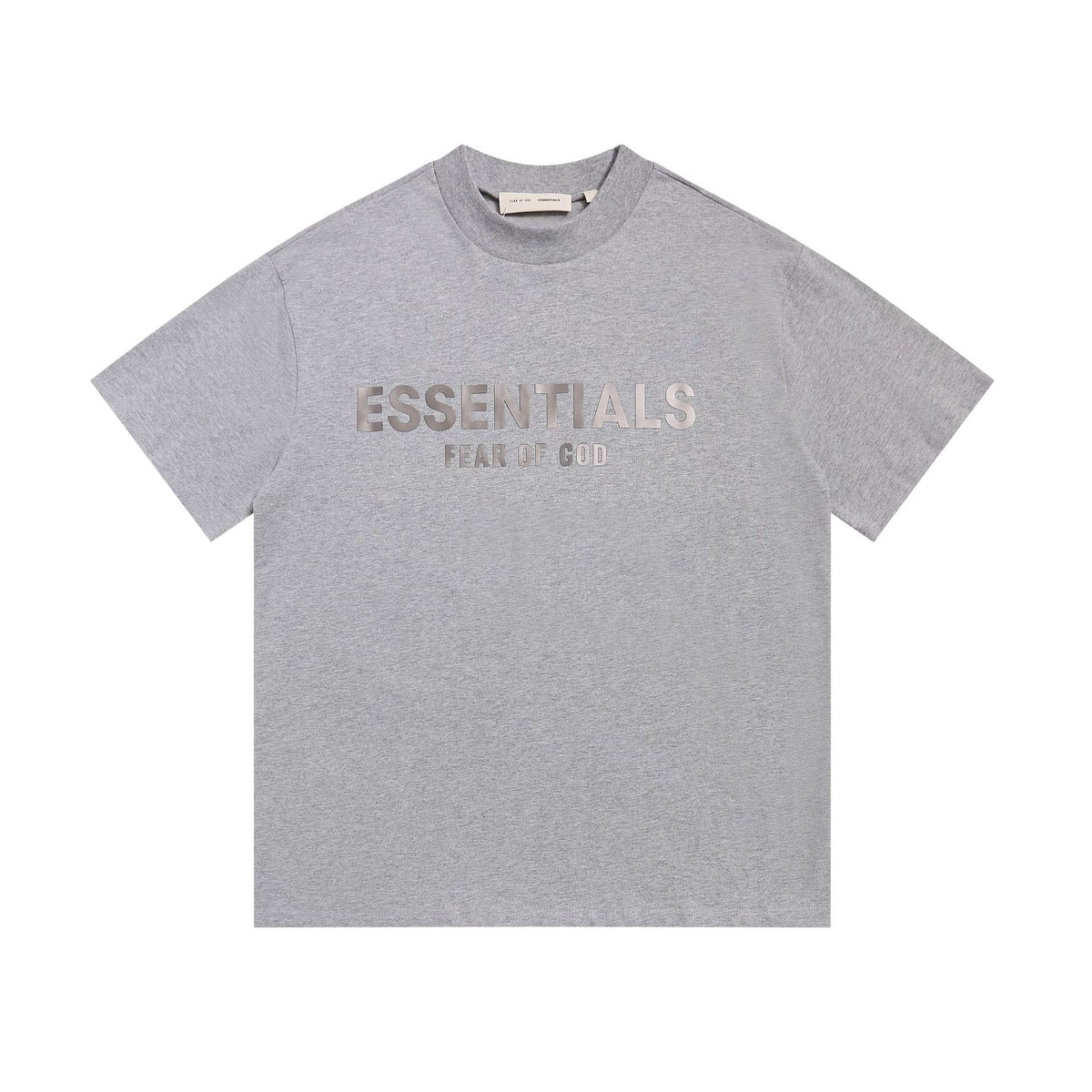 Fear Of God Essentials Silver Foil Letter Print Tee Streetwear Unisex