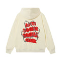 Anti Social Social Club Barbed Wire Red Logo Cream Hoodie