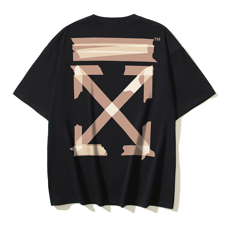 Off‑White Multi‑Sketch Arrow Graphic Oversized Tee Streetwear Unisex