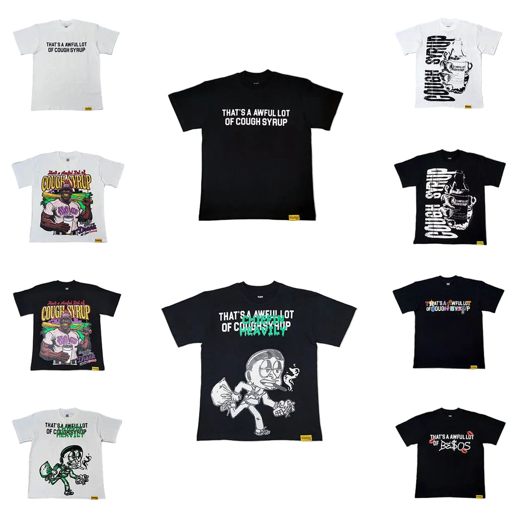 ALOCS Cough Syrup Multi‑Graphic Oversized Tee Streetwear Unisex