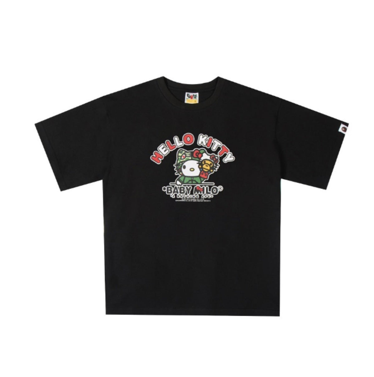 BAPE Baby Milo X Hello Kitty Graphic Tee Loose Unisex Couple T-Shirt