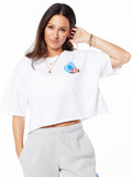 WHITE EMILY CROP TEE