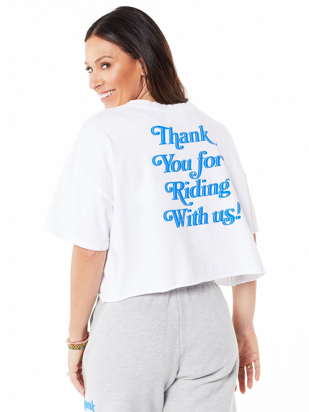 WHITE EMILY CROP TEE