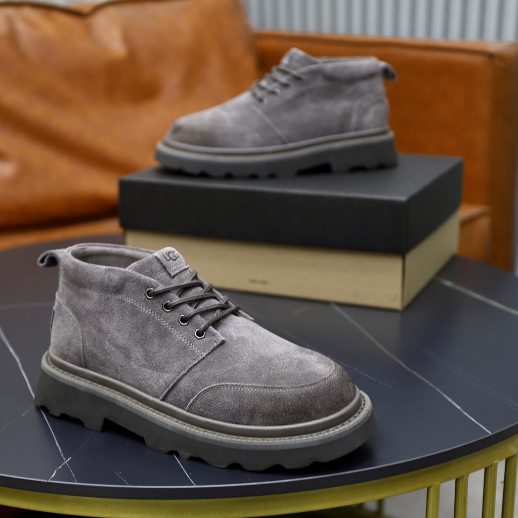 UGG Gray Suede Lace-Up Casual Shoes