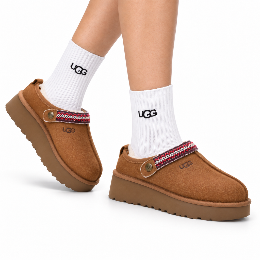 UGG Tazz Shearling Platform Slip-Ons