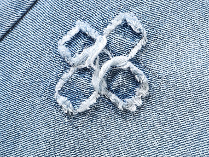 Ksubi Light Blue Embroidered Straight-Leg Jeans