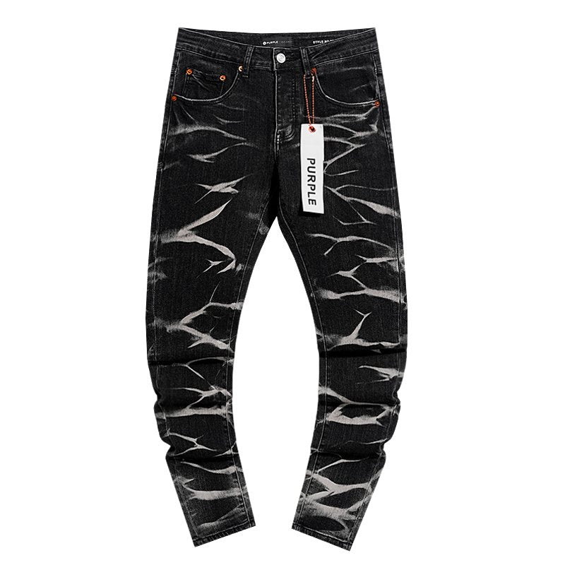 Purple Brand Black Washed Distressed Jeans