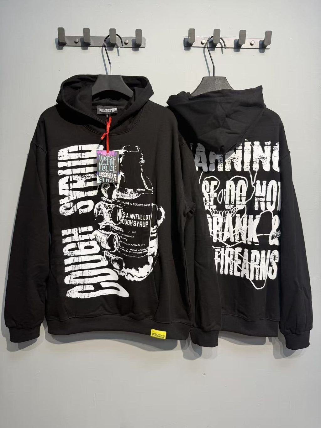 THAT'S A AWFUL LOT OF COUGH SYRUP Warning Graphic Hoodie