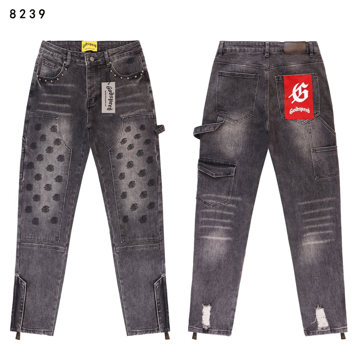 Godspeed Cargo Pocket Graphic Jeans