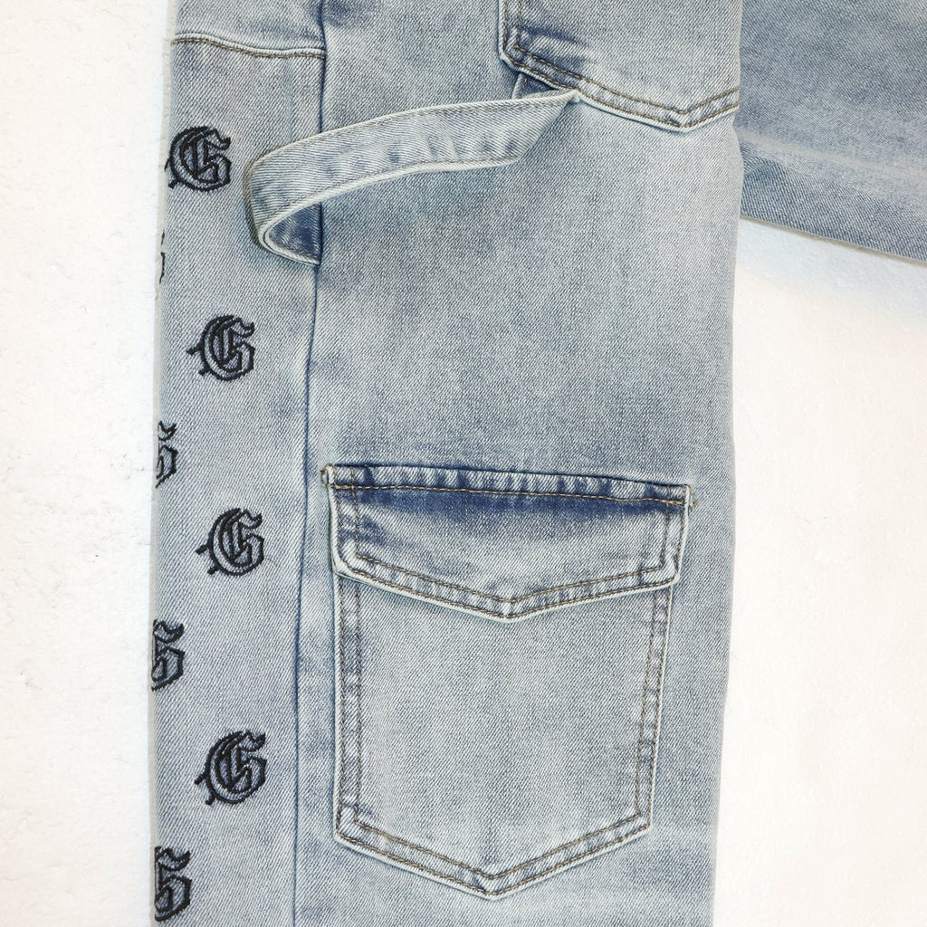 Godspeed Cargo Pocket Graphic Jeans