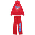 Sp5der Spiderweb Graphic Zip Hoodie & Sweatpants Matching Set