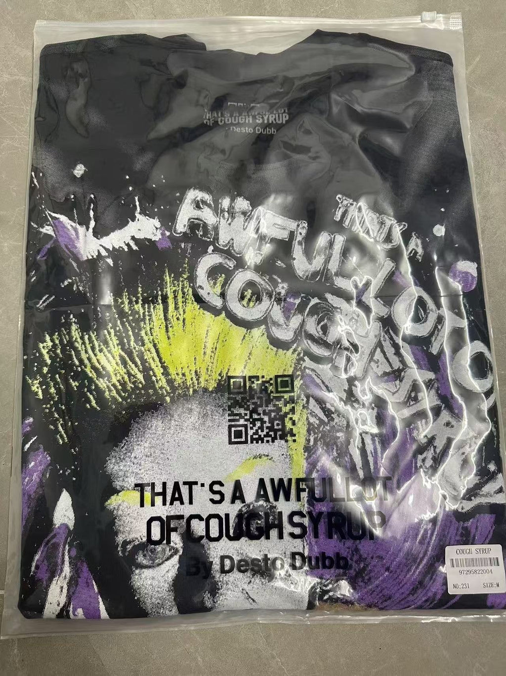 THAT'S A AWFUL LOT OF COUGH SYRUP Black Front & Back Graphic T-Shirt