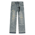 Purple Brand Light Blue Scribble Graphic Distressed Jeans