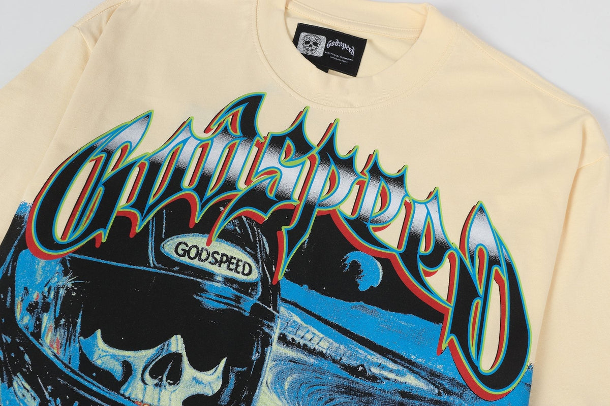 Godspeed Cream Racing Graphic T-Shirt