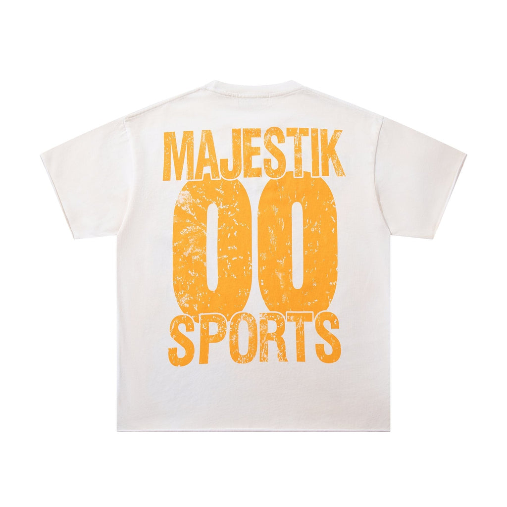 MAJESTIK Bulldog Football Graphic Short-Sleeve T-Shirt - White
